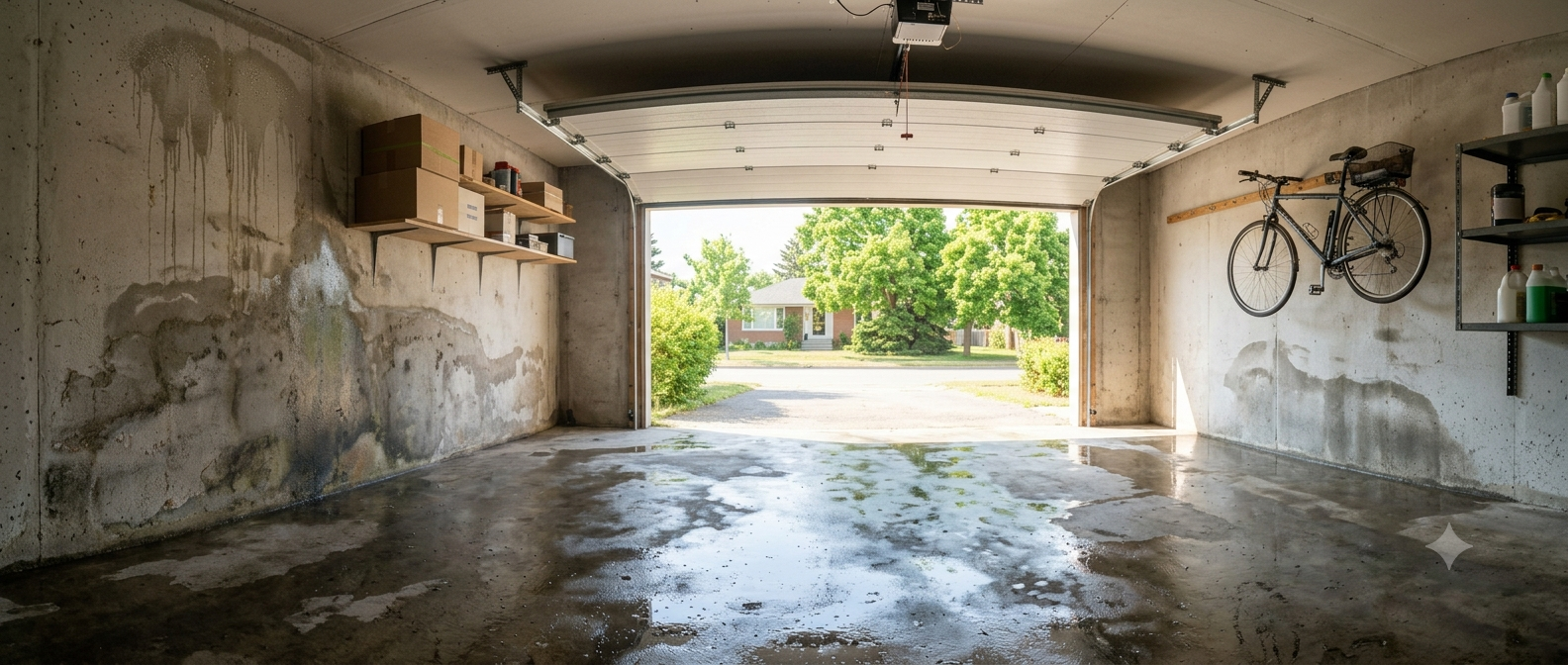 Feuchte Garage im Sommer trocknen
