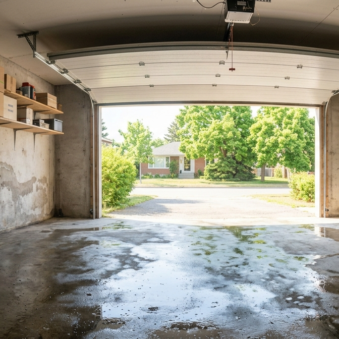 Feuchte Garage im Sommer trocknen
