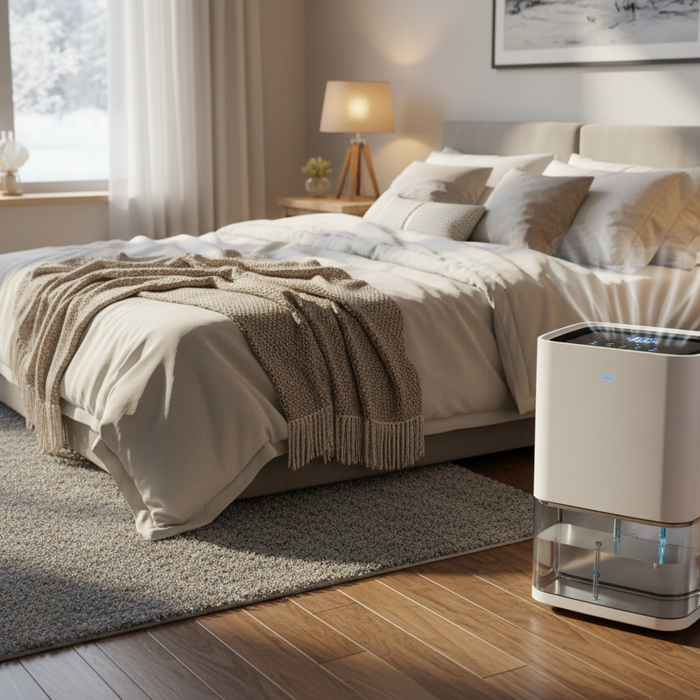 Luftentfeuchter gegen Feuchtigkeit im Schlafzimmer