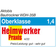 Bautrockner WDH-35B mit kWh-Zähler Test Sehr Gut
