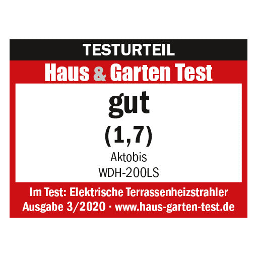Decken-Heizstrahler Lampen-Design 2 kW WDH-200LS Test gut