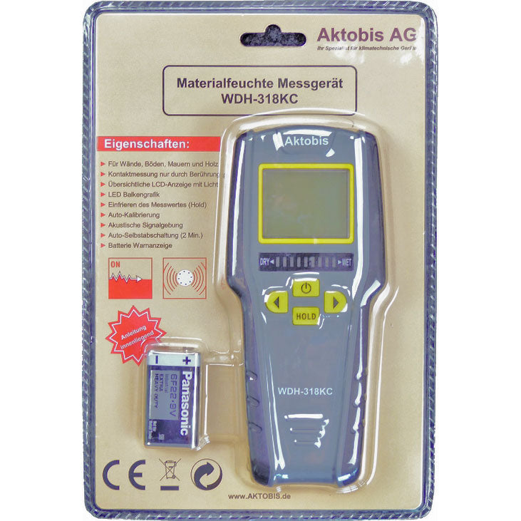 Materialfeuchte Messgerät WDH-318KC für Wand und Boden Lieferumfang