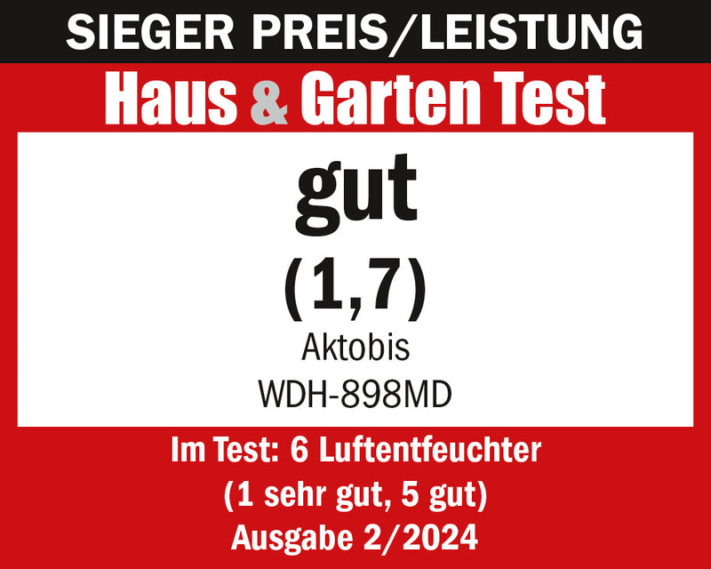 Testsieger Mini-Entfeuchter WDH-898MD