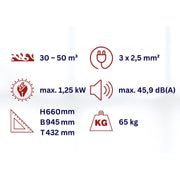 Schwimmbad-Wärmepumpe GEPAC13XR Technische Daten