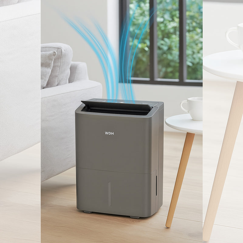 Sehr leiser Luftentfeuchter mit WLAN WDH-214US im Wohnzimmer