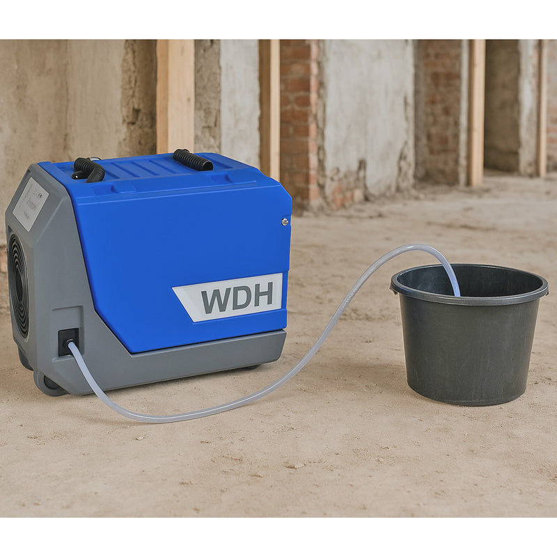 Sehr starker Bautrockner mit Pumpe WDH-R180B auf Baustelle