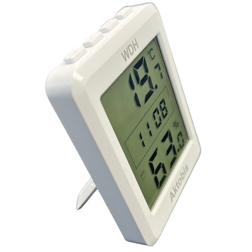 Thermo-Hygrometer mit Uhr WDH-TH205 stehend