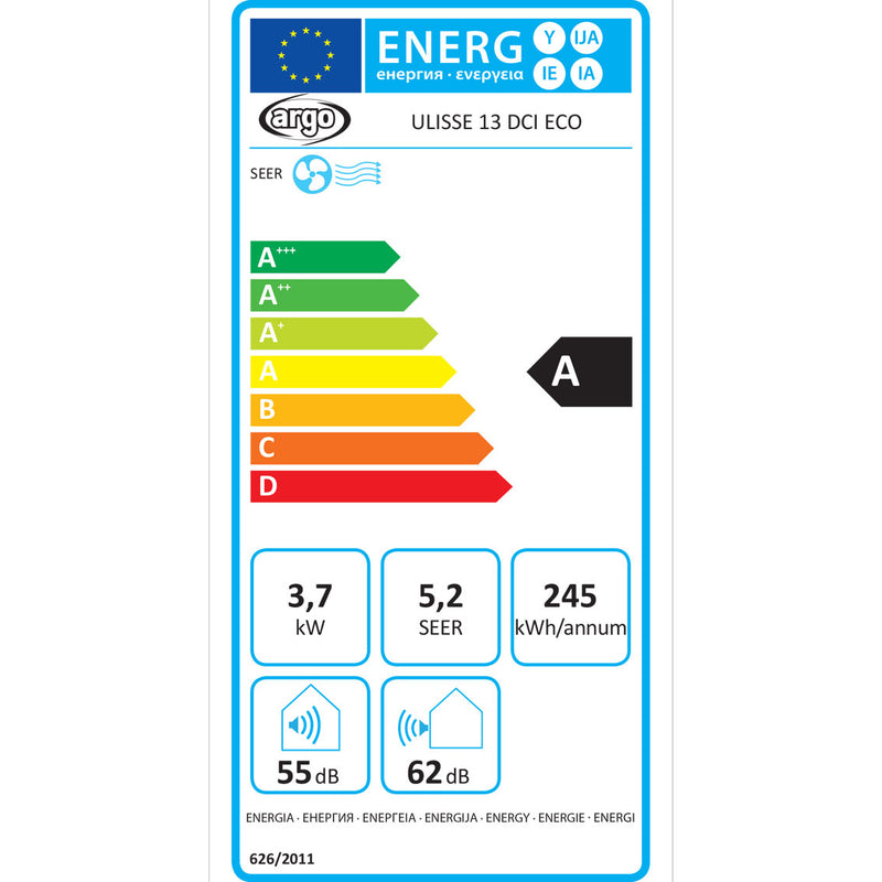Energie Label Argo Ulisse 13 DCI Eco mobile Klimaanlage
